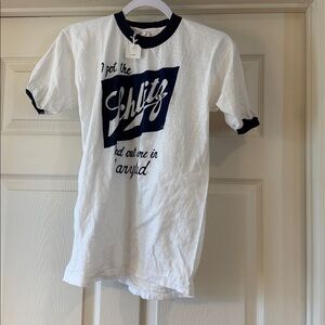 Schlitz Vintage  White and Black Graphic T-Shirt